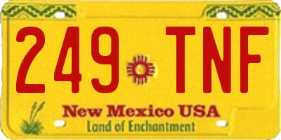 NM license plate 249TNF