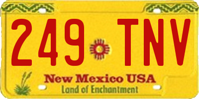 NM license plate 249TNV