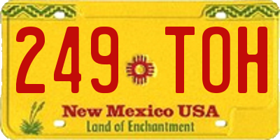 NM license plate 249TOH