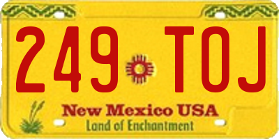 NM license plate 249TOJ