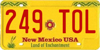 NM license plate 249TOL