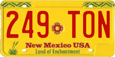 NM license plate 249TON