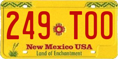 NM license plate 249TOO