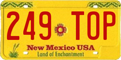 NM license plate 249TOP