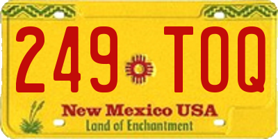 NM license plate 249TOQ