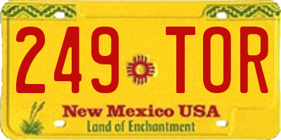 NM license plate 249TOR