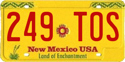 NM license plate 249TOS