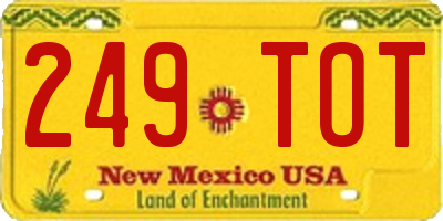 NM license plate 249TOT