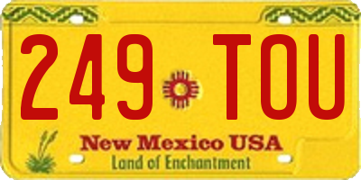 NM license plate 249TOU