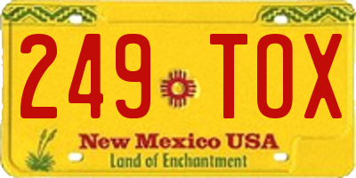 NM license plate 249TOX