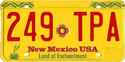 NM license plate 249TPA