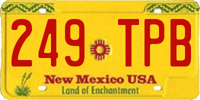 NM license plate 249TPB
