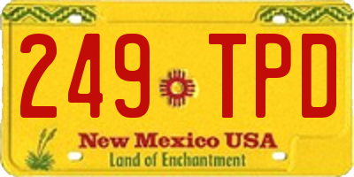 NM license plate 249TPD