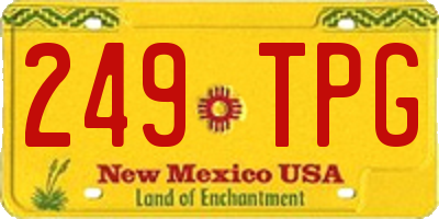 NM license plate 249TPG