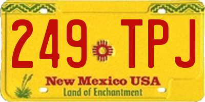 NM license plate 249TPJ