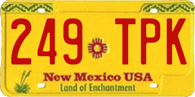 NM license plate 249TPK