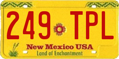NM license plate 249TPL