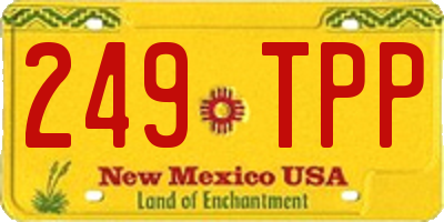 NM license plate 249TPP