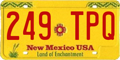 NM license plate 249TPQ