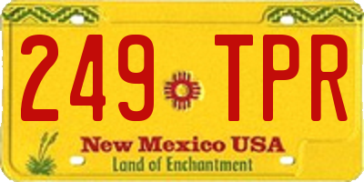 NM license plate 249TPR