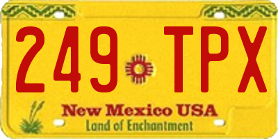 NM license plate 249TPX