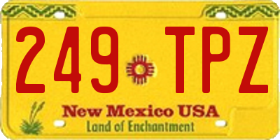 NM license plate 249TPZ