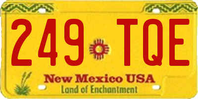 NM license plate 249TQE