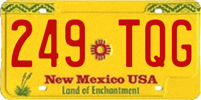 NM license plate 249TQG