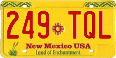 NM license plate 249TQL