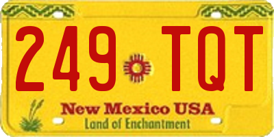 NM license plate 249TQT