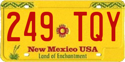 NM license plate 249TQY