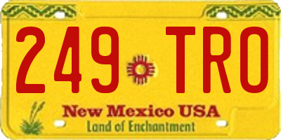 NM license plate 249TRO
