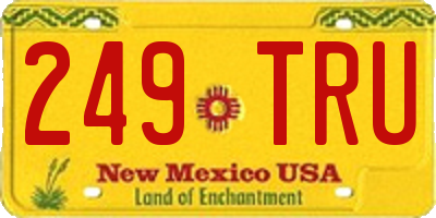 NM license plate 249TRU