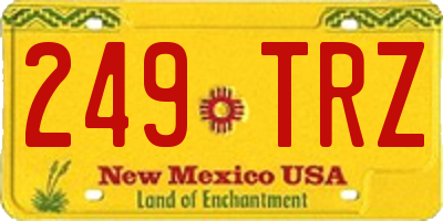 NM license plate 249TRZ