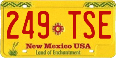 NM license plate 249TSE