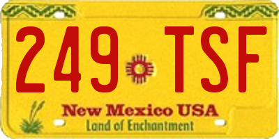 NM license plate 249TSF