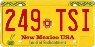 NM license plate 249TSI