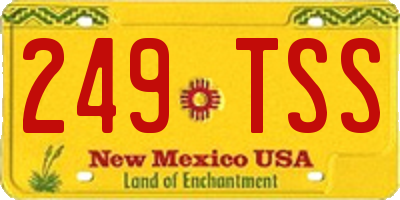 NM license plate 249TSS