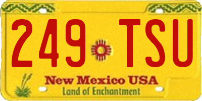 NM license plate 249TSU