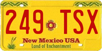 NM license plate 249TSX