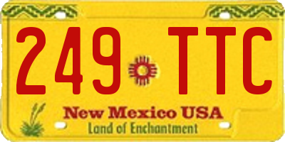 NM license plate 249TTC