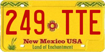 NM license plate 249TTE