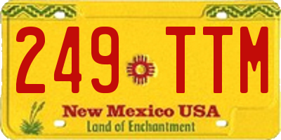 NM license plate 249TTM