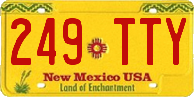 NM license plate 249TTY