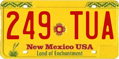 NM license plate 249TUA