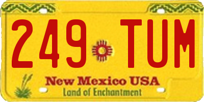 NM license plate 249TUM