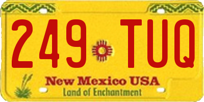 NM license plate 249TUQ