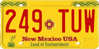 NM license plate 249TUW