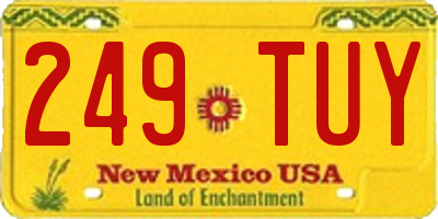 NM license plate 249TUY