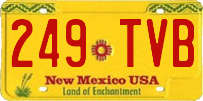 NM license plate 249TVB